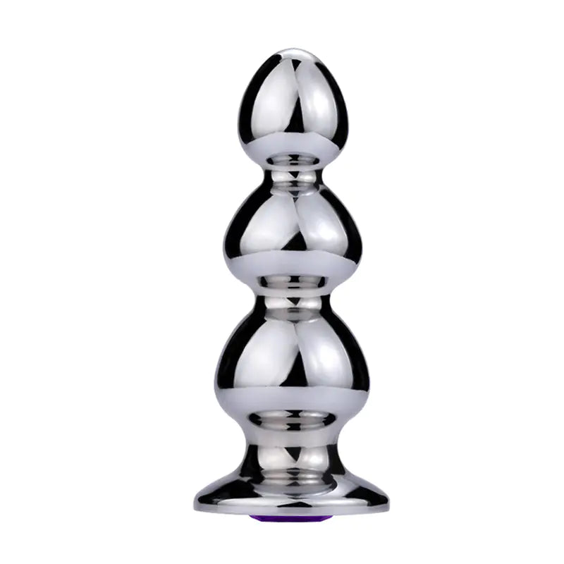 Metal Large Beaded Anal Plug • Stainless Steel Anal Toy | Velvet Whisper