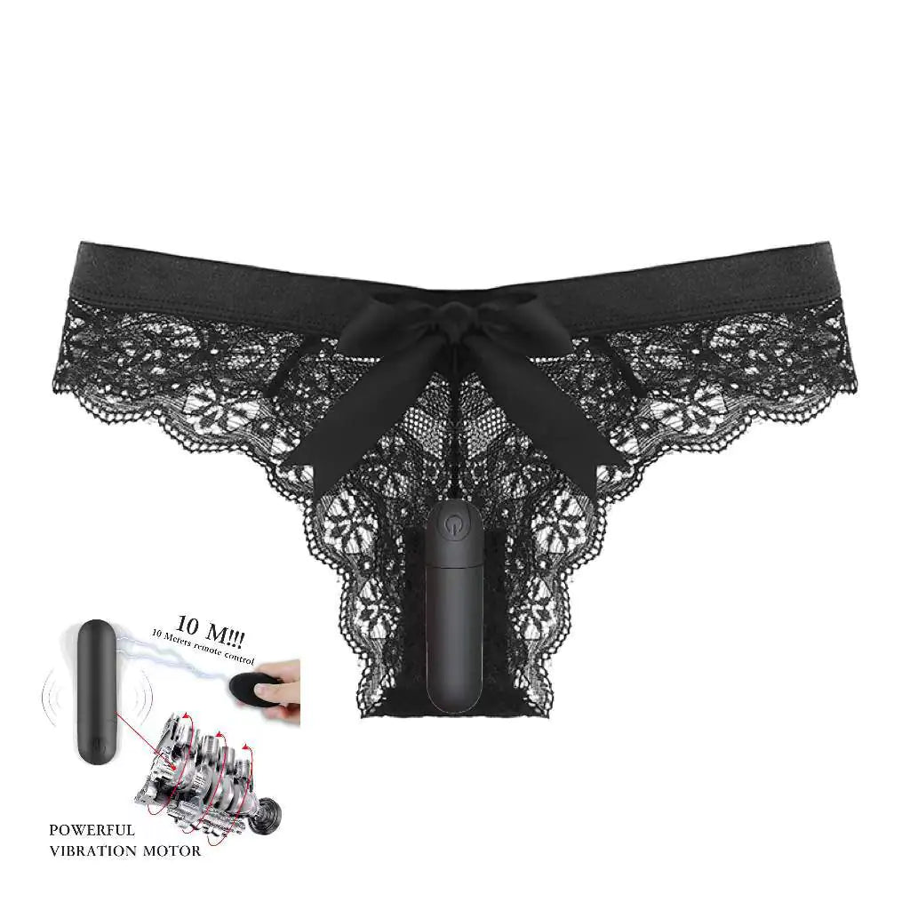 Wireless Bullet Vibrator with Remote & Lace Panties – 10 Functions of Discreet Pleasure