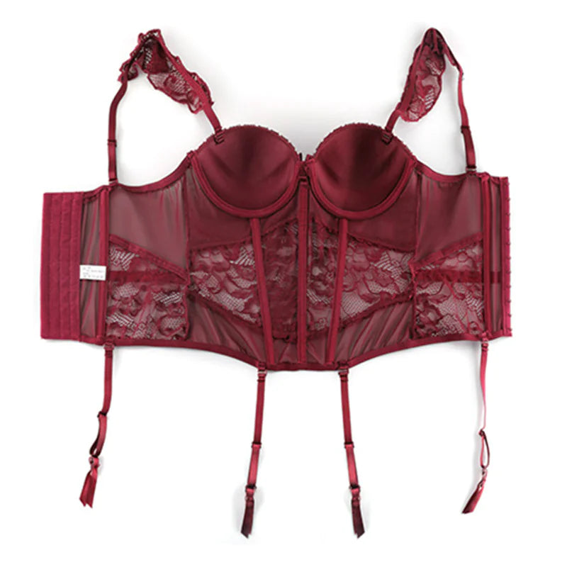 New Sexy European Shaping Bodysuit and Lace Lingerie Set