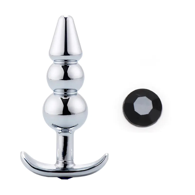 Stainless Steel Anal Plug and Metal Dildo for BDSM