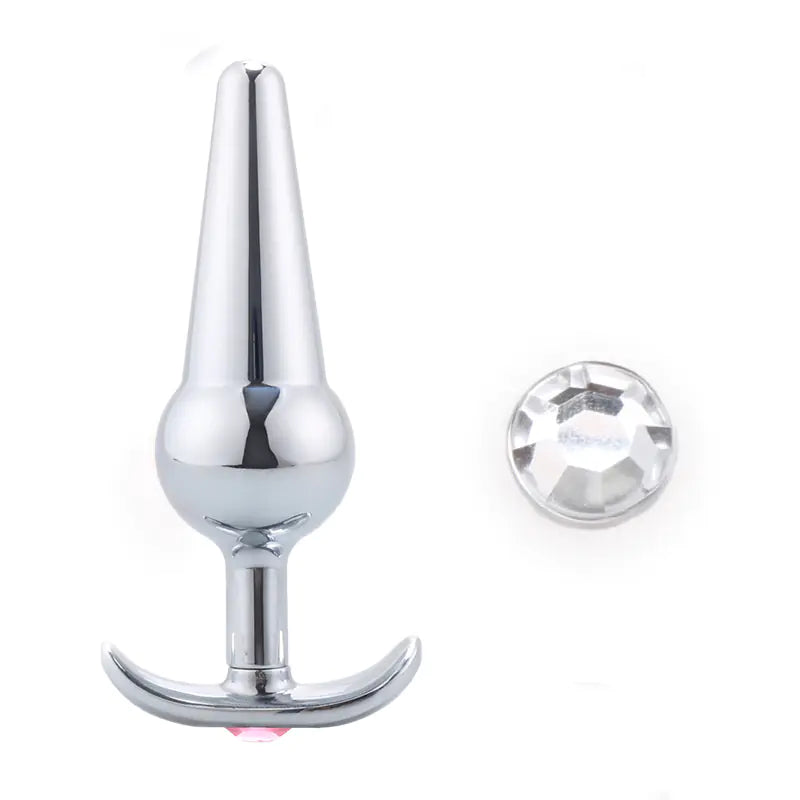 Stainless Steel Anal Plug and Metal Dildo for BDSM