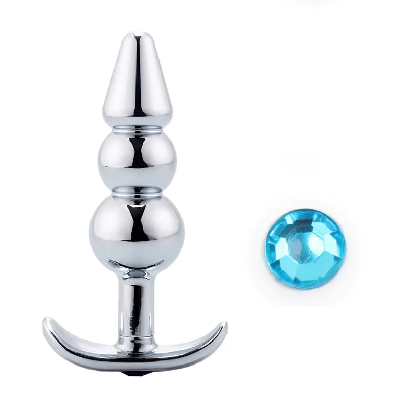 Stainless Steel Anal Plug and Metal Dildo for BDSM