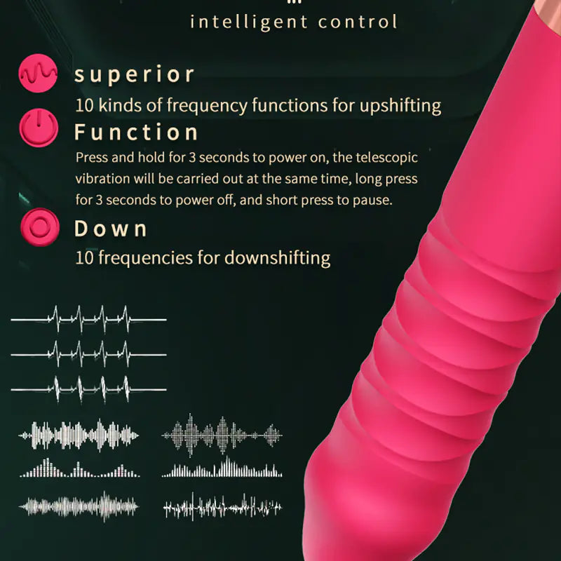 Automatic Telescopic Dildo Vibrator – Dual Stimulation for Women | Velvet Whisper