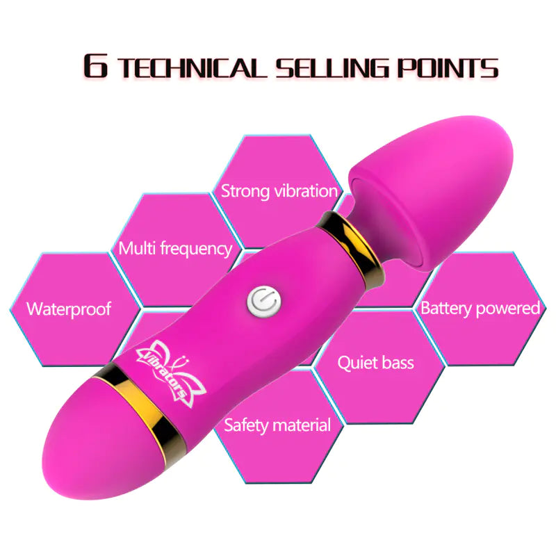 High-Frequency Mini AV Stick with 12 Vibration Modes