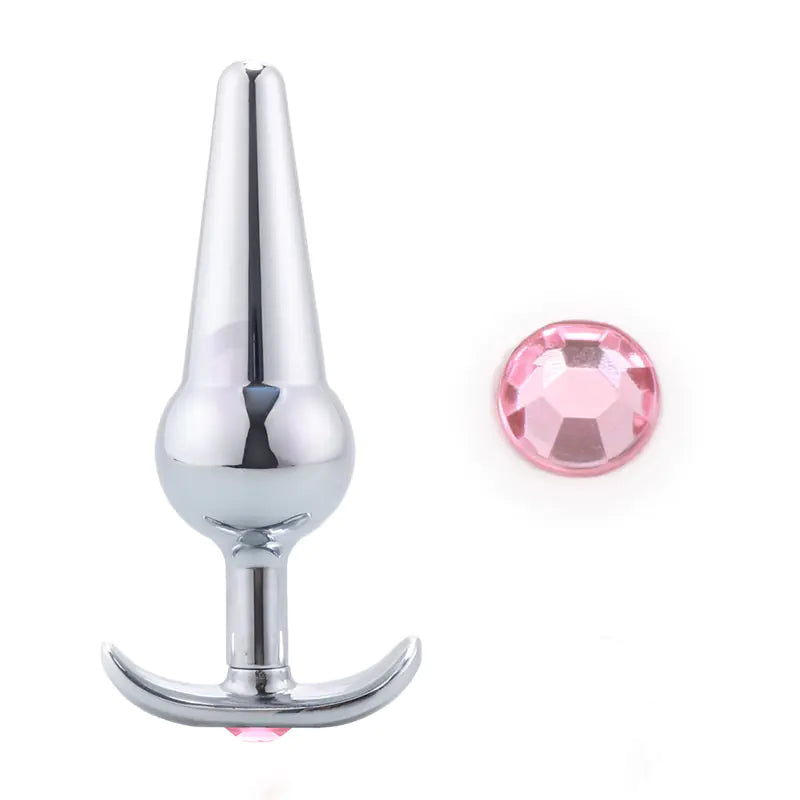 Stainless Steel Anal Plug and Metal Dildo for BDSM