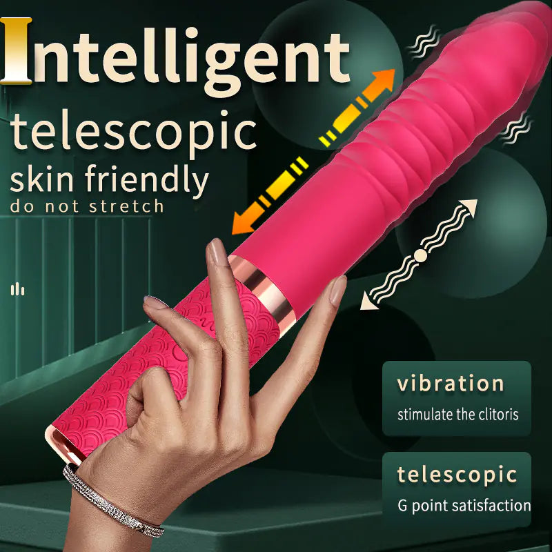Automatic Telescopic Dildo Vibrator – Dual Stimulation for Women | Velvet Whisper