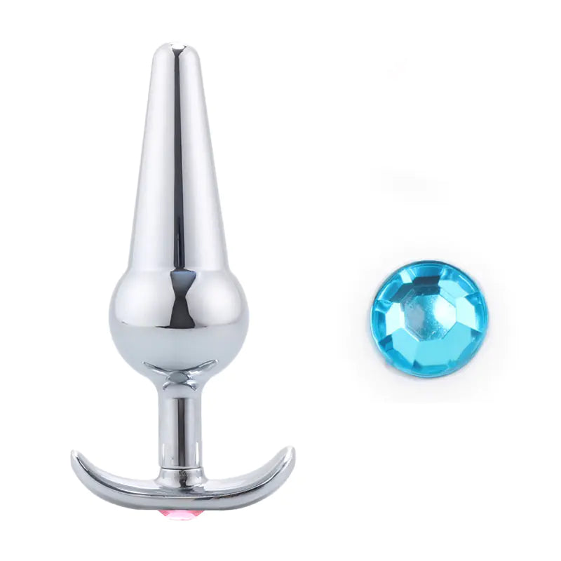 Stainless Steel Anal Plug and Metal Dildo for BDSM
