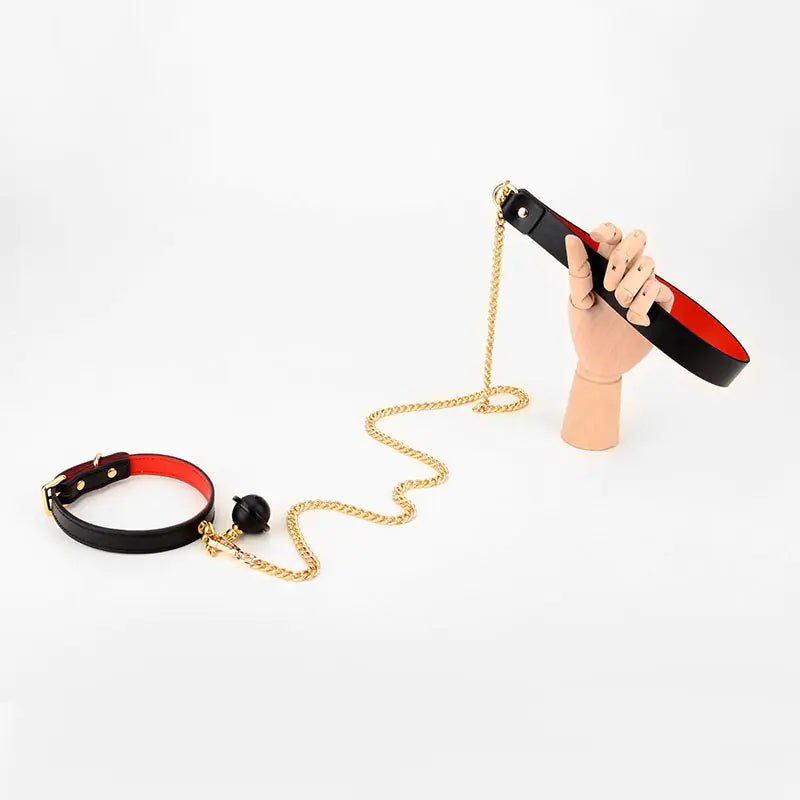 Luxury Leather Collar for Couples – Adjustable with Chain Option | Velvet Whisper