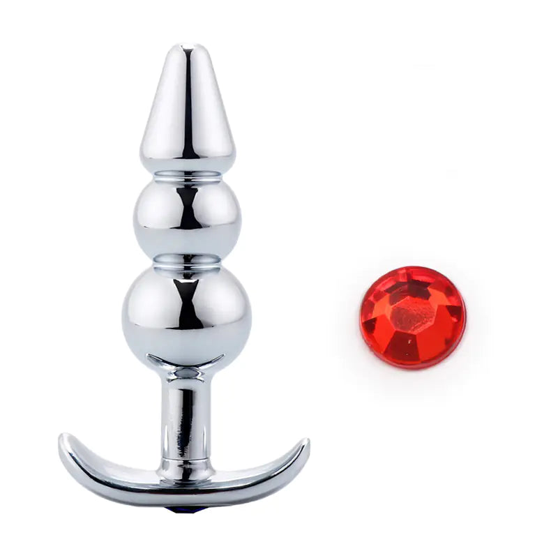 Stainless Steel Anal Plug and Metal Dildo for BDSM