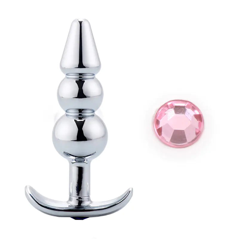 Stainless Steel Anal Plug and Metal Dildo for BDSM