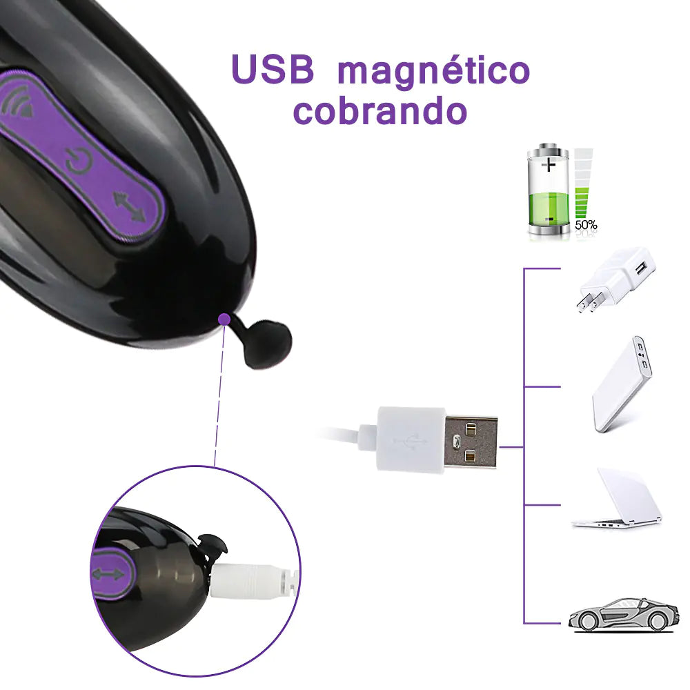 Automatic Suction Vibrator with Remote – Telescopic Thrust & Suction | Velvet Whisper