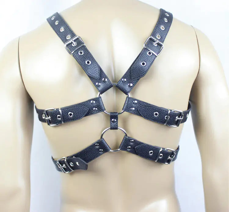 Men's Leather Corset for Adult Play and Performance