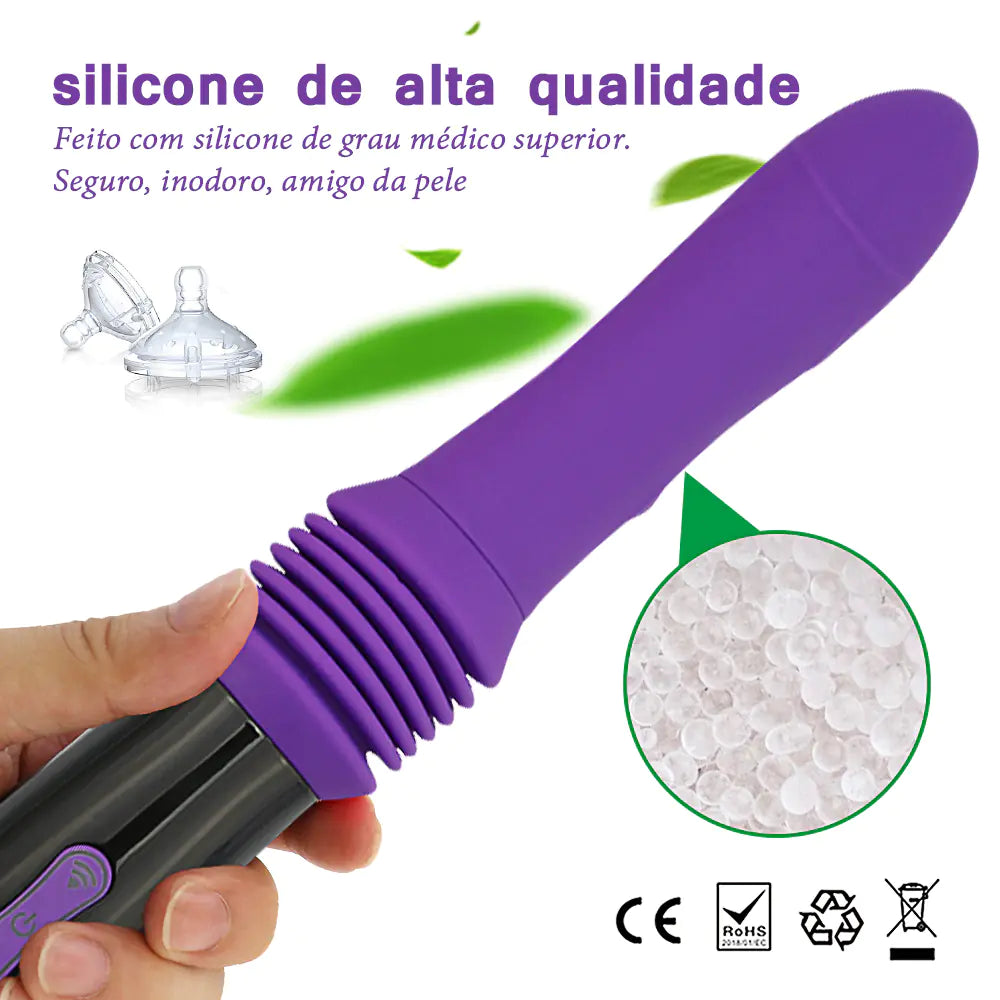 Automatic Suction Vibrator with Remote – Telescopic Thrust & Suction | Velvet Whisper