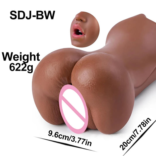 3-in-1 Male Masturbator Cup • Realistic Pocket Pussy Toy | Velvet Whisper